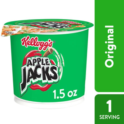 Apple Jacks Breakfast Cereal Cup 8 Vitamins and Minerals Original - 1.5 Oz - Image 1