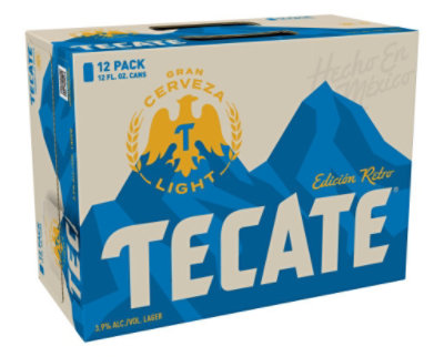 Tecate Light Mexican Lager Beer Cans - 12-12 Fl. Oz. - Image 1