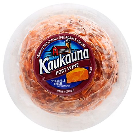Kaukauna Port Wine Spreadable Cheese Ball - 10 Oz.