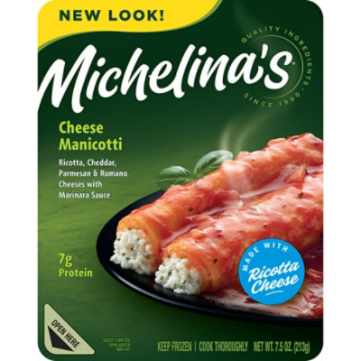 Michelinas Frozen Meal Manicotti Cheese - 7.5 Oz