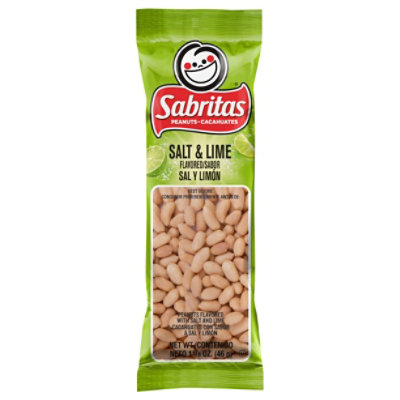 PEANUTS - スナバ Sabritas Peanuts Salt & Lime Flavored - 1.625 Oz - randalls