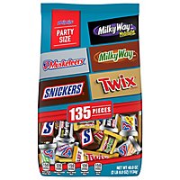Mars Candy Snickers Twix Milky Way & 3 Musketeers Chocolate Candy Bar Variety Pack - 135 Count - Image 1