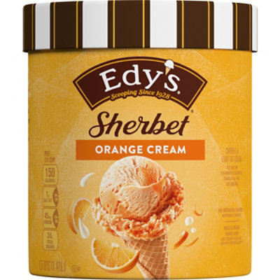 Dreyers Edys Sherbet Grand Orange Cream - 1.5 Quart - safeway