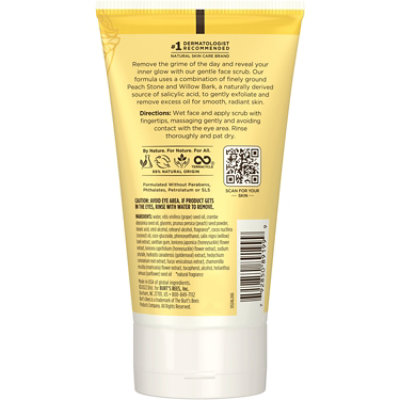 Burt's Bees Peach And Willow Bark Deep Cleansing Pore Facial Scrub - 4 Oz - Image 2
