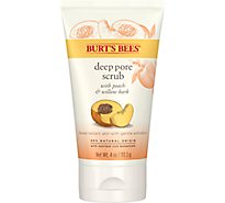 Burt's Bees Peach And Willow Bark Deep Pore Exfoliating Facial Scrub - 4 Oz