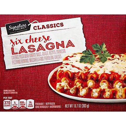 Signature SELECT Classics Five Cheese Lasagna - 10.7 Oz - Image 2