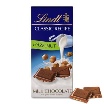Lindt CLASSIC RECIPE Hazelnut Milk Chocolate Candy Bar - 4.4 Oz