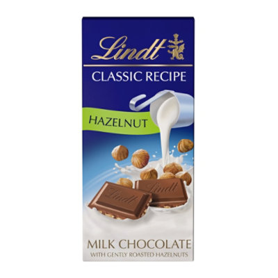 Lindt CLASSIC RECIPE Hazelnut Milk Chocolate Candy Bar - 4.4 Oz - Image 1