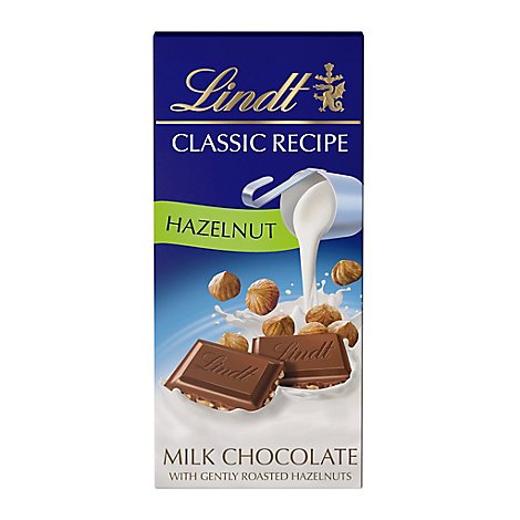 Lindt Classic Recipe Chocolate Bar Milk Chocolate Hazelnut - 4.4 Oz