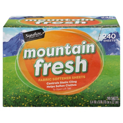 Signature SELECT Fabric Softener Sheets Mountain Fresh Box - 240 Count - Image 3