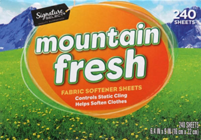 Signature SELECT Fabric Softener Sheets Mountain Fresh Box - 240 Count - Image 4