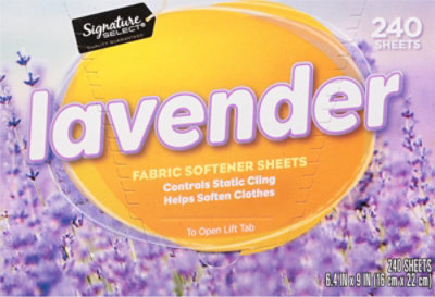 Signature SELECT Fabric Softener Sheets Lavender Box - 240 Count - Image 5