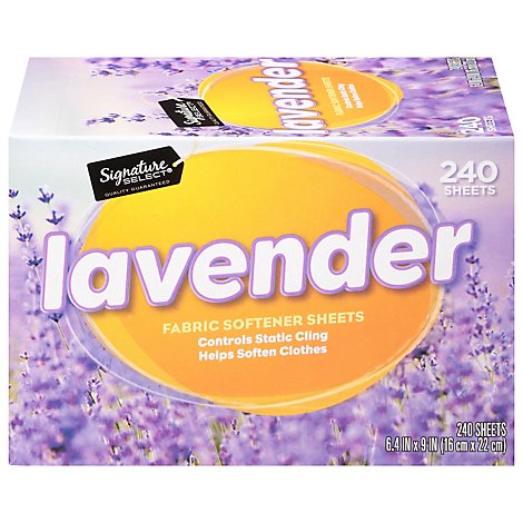Signature SELECT Fabric Softener Sheets Lavender Box - 240 Count