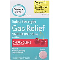Signature Care Gas Relief Simethicone 125mg Extra Strength Cherry Chewable Tablet - 18 Count - Image 2