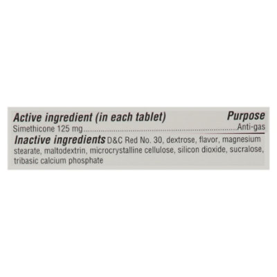 Signature Select/Care Gas Relief Simethicone 125mg Extra Strength Cherry Chewable Tablet - 18 Count - Image 3