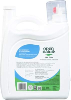 Open Nature Detergent Laundry Free & Clear Dye and Perfume Free Jug - 150 Fl. Oz. - Image 4