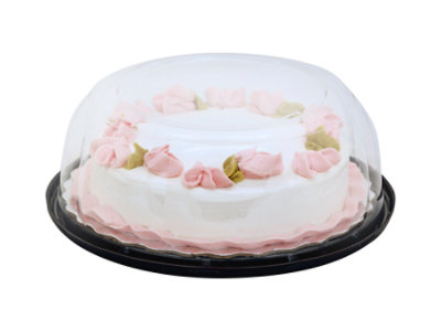 Bakery Cake White Decorated 8 Inch 1 Layer Seasonal - Each