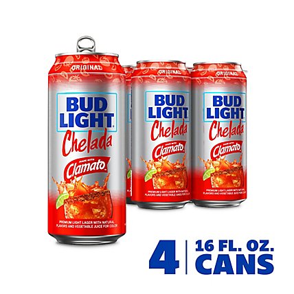 Bud Light Chelada Light Beer Cans - 4-16 Fl. Oz. - Image 1