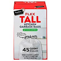 Signature SELECT Flex Tall Kitchen Bags With Drawstring 13 Gallon - 45 Count - Image 3