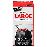 Signature SELECT Flex Large Bags With Drawstring 30 Gallon - 25 Count - Image 3