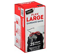 Signature SELECT Flex Large Bags With Drawstring 30 Gallon - 25 Count
