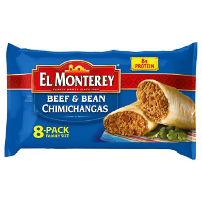 El Monterey Beef & Bean Chimichangas Family Size 8 Count - 30.4 Oz - Image 4