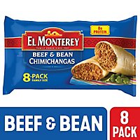El Motnerey Beef & Bean Chimichangas Family Size 8 Count - 30.4 Oz - Image 1