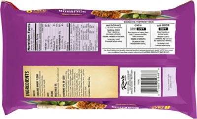 El Monterey Beef & Bean Frozen Burritos 8 Count - 32 Oz - Image 7