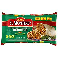 El Monterey Beef & Bean Green Chili Burritos Family Size 8 Count - 32 Oz - Image 3