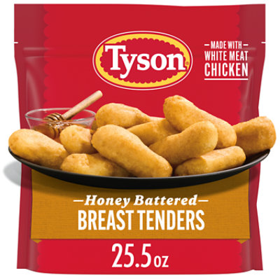 Tyson Fully Cooked Honey Battered Frozen Chicken Breast Tenders - 25.5 Oz