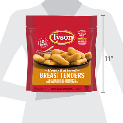 Tyson Fully Cooked Honey Battered Frozen Chicken Breast Tenders - 25.5 Oz - Image 5