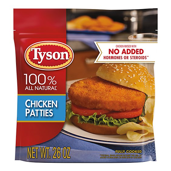 Tyson Fully Cooked Chicken Patties - 26 Oz