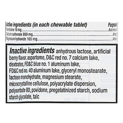 Signature Care Acid Reducer Complete Dual Action Berry Flavor Chewable Tablet - 50 Count - Image 4