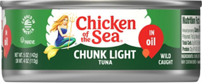 Chicken of the Sea Chunk Light Tuna in Oil Chunk Style - 5 Oz - Image 2