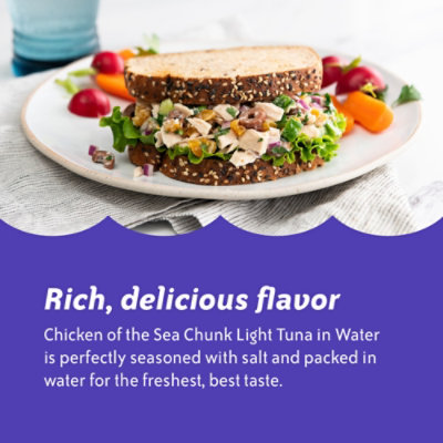 Chicken of the Sea Chunk Light Tuna in Water 50 & Less Sodium Chunk Style - 5 Oz - Image 4