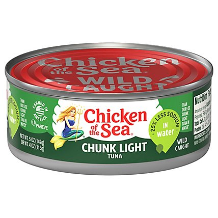 Chicken of the Sea Chunk Light Tuna in Water 50 & Less Sodium Chunk Style - 5 Oz - Image 2