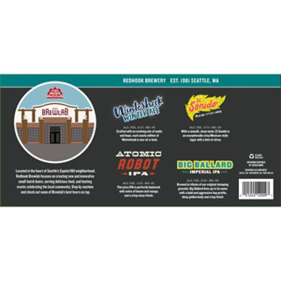 Redhook Hoppy Hook Pack Cans - 12-12 Fl. Oz. - Image 3