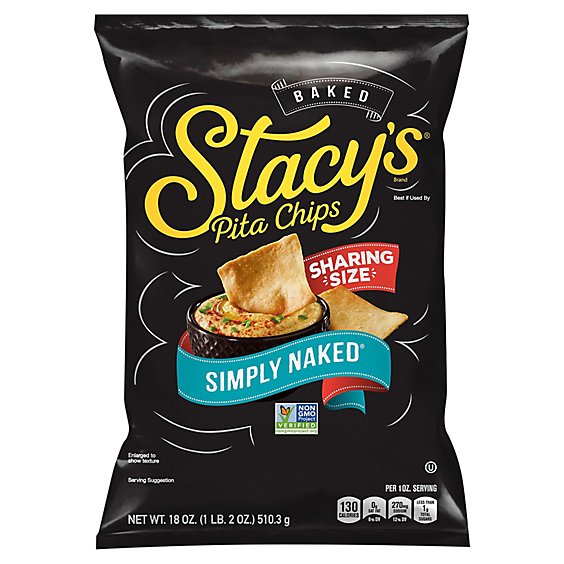 Stacy's Simply Naked Baked Pita Chips Party Size - 18 Oz