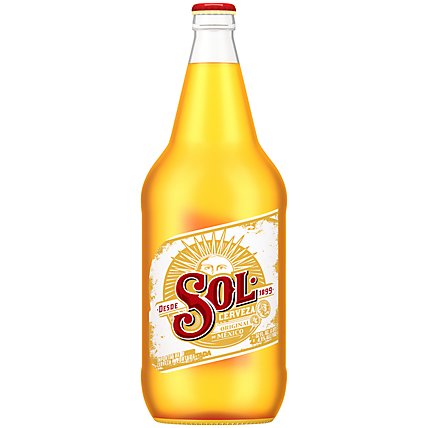 Sol Beer Mexican Lager 4.5% ABV Bottle - 32 Fl. Oz. - Image 1
