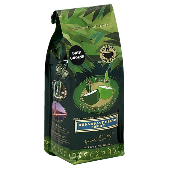 Big River Coffee Company Signature Blend Coffee Medium Drip Ground Breakfast Blend - 12 Oz