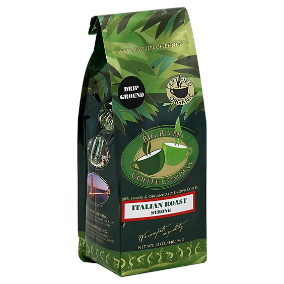 Big River Coffee Company Coffee Drip Ground Italian Roast Strong - 12 Oz
