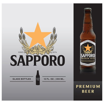 Sapporo Premium Beer Bottles - 12-12 Fl. Oz. - pavilions