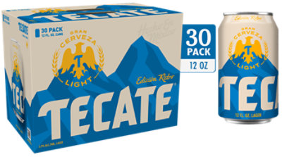 Tecate Light Beer Cans - 30-12 Fl. Oz. - Image 1