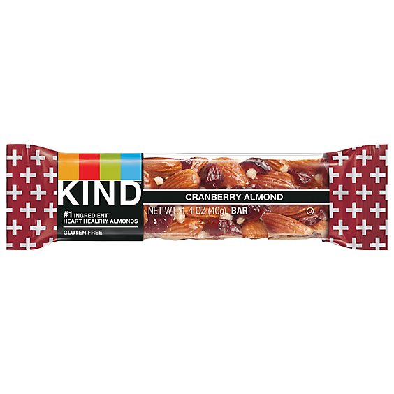KIND Bar Plus Cranberry Almond + Antioxidants With Macadamia Nuts - 1.4 Oz