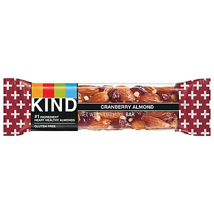 KIND Bar Plus Cranberry Almond + Antioxidants With Macadamia Nuts - 1.4 Oz - Image 1