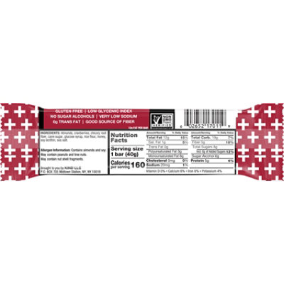 KIND Bar Plus Cranberry Almond + Antioxidants With Macadamia Nuts - 1.4 Oz - Image 2