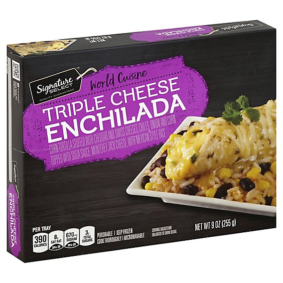Signature SELECT World Cuisine Enchilada Triple Cheese With Suiza Sauce - 9 Oz