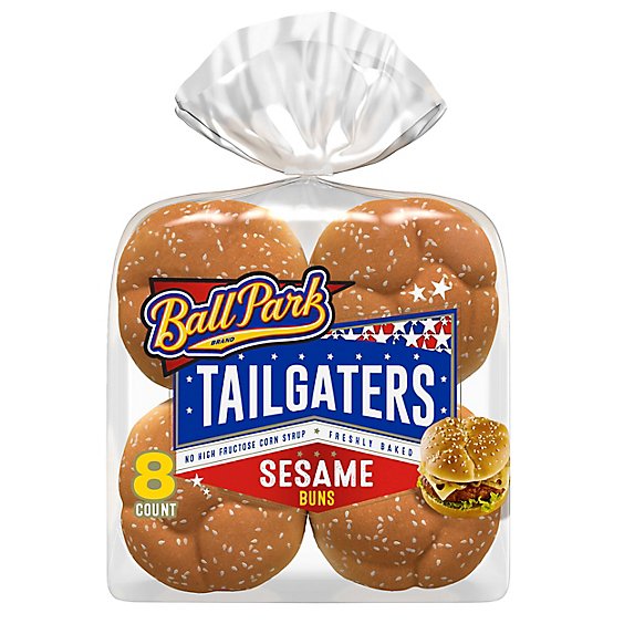 Ball Park Tailgaters Sesame Seeded Sandwich Buns - 21 Oz