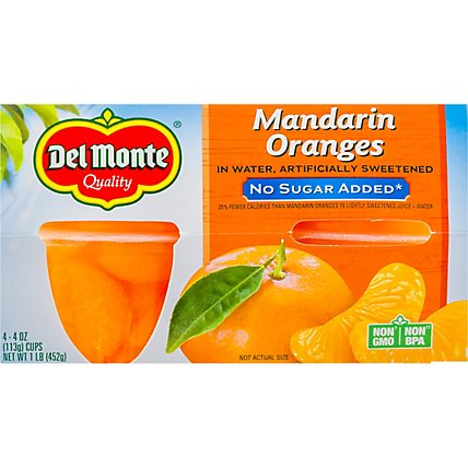 Del Monte Mandarin Oranges No Sugar Added Cups - 4-4 Oz - Image 2
