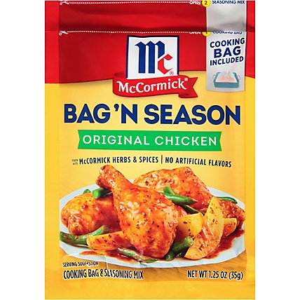 McCormick Bag 'n Season Original Chicken Cooking & Seasoning Mix - 1.25 Oz - Image 1